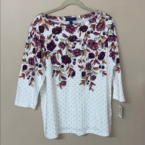 Karen Scott Quarter Sleeve Top
